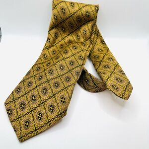 Italian Woven Rhodia tie Yellow Black Pink Purple